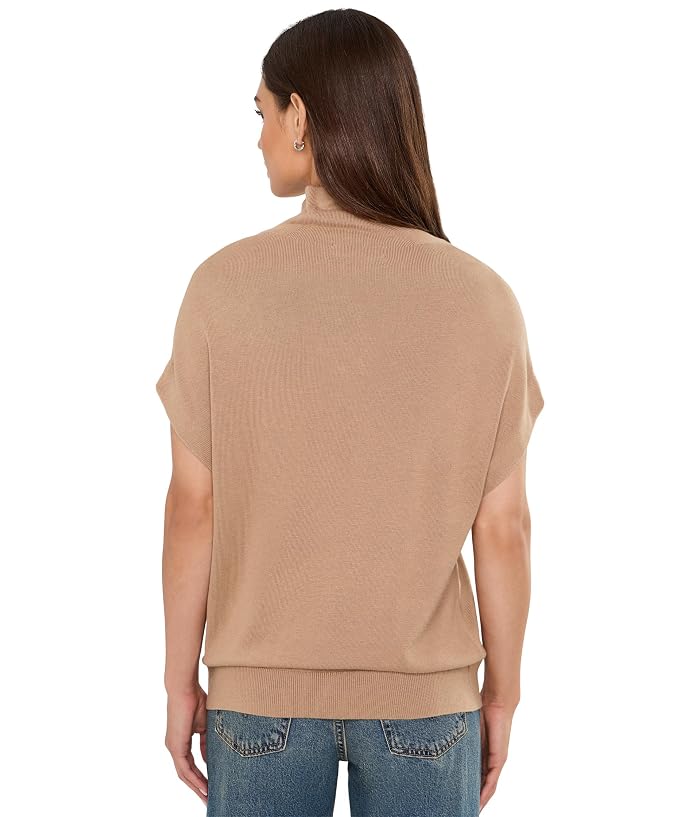 Lauren Ralph Lauren Cotton-Modal Mock Neck Cap-Sleeve Sweater - Image 4