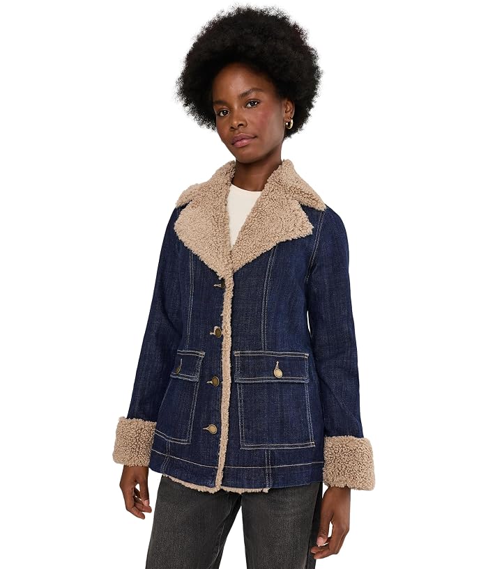 Liverpool Los Angeles Sherpa Trimmed Notch Collar Jacket