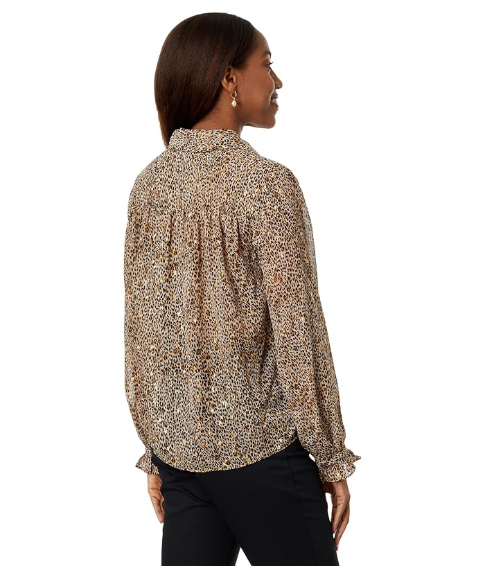 Vince Camuto Long Sleeve V-Neck Button-Down Blouse - Image 2