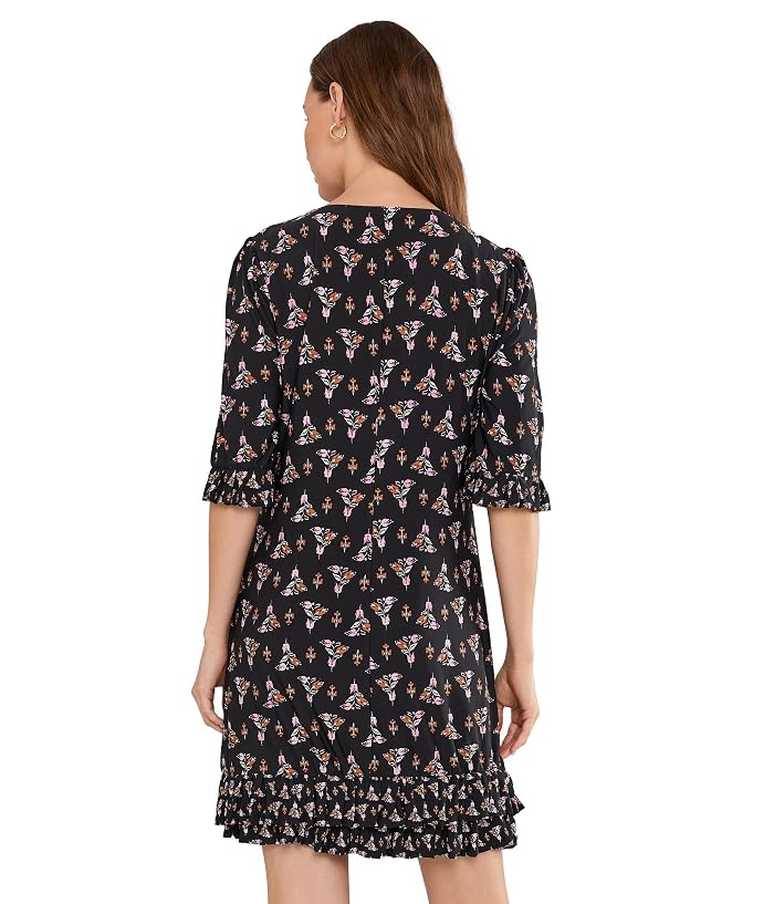 CeCe V-Neck Knit Dress with Ruffle Hem - Image 4