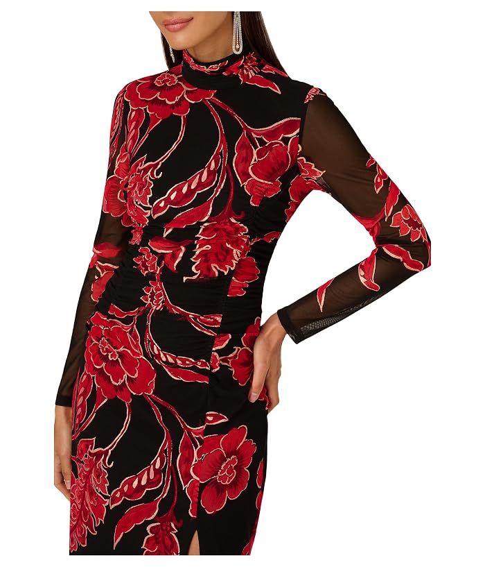 Adrianna Papell Mockneck Ruched Maxi Dress - Image 3