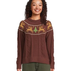 L.L.Bean Signature Cotton Fisherman Crewneck Novelty Sweater
