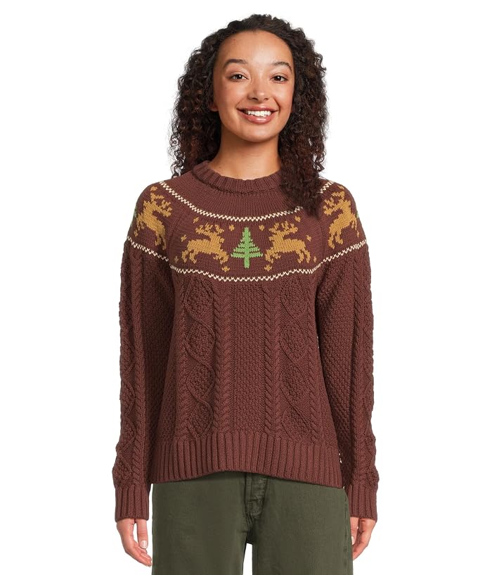 L.L.Bean Signature Cotton Fisherman Crewneck Novelty Sweater