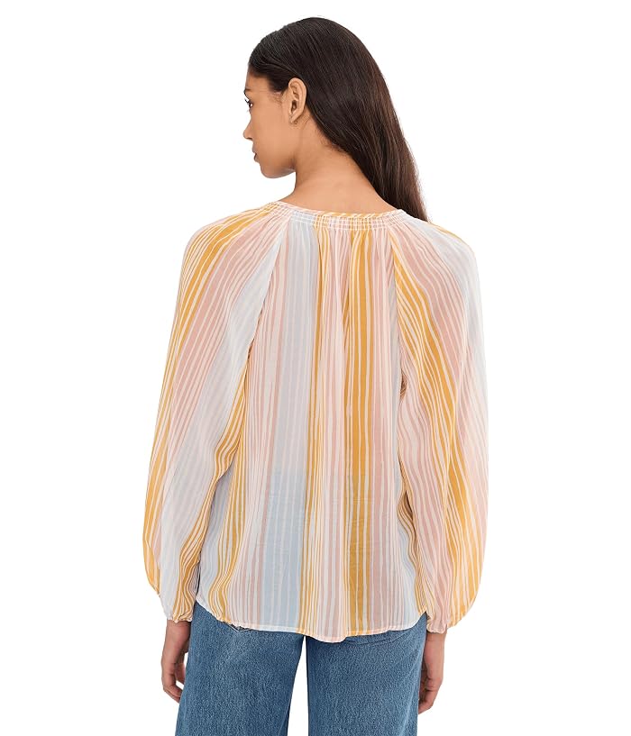 Vince Camuto Tie Neck Shirring Long Sleeve - Image 4