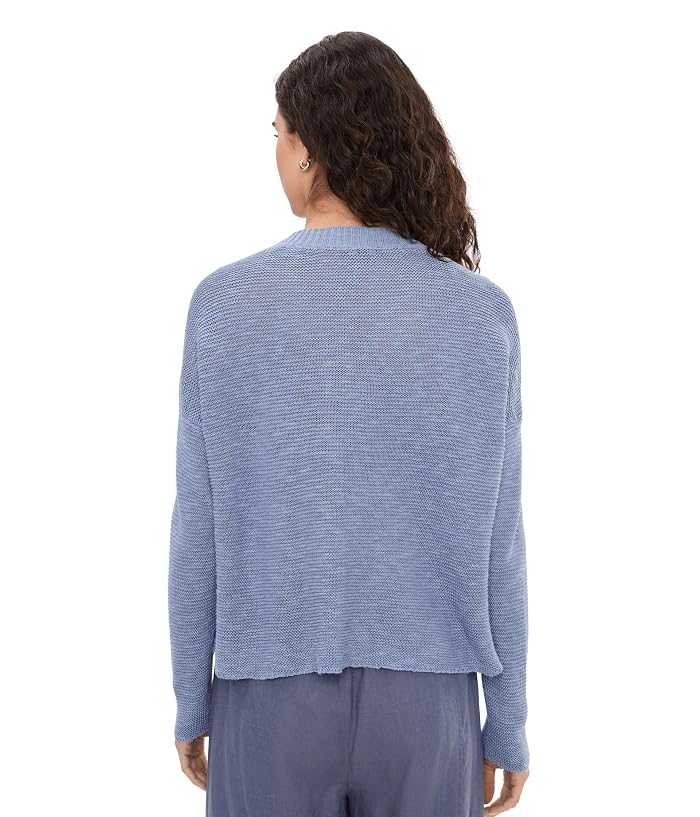 Eileen Fisher Organic Linen Cotton Slub V-Neck Sweater - Image 4