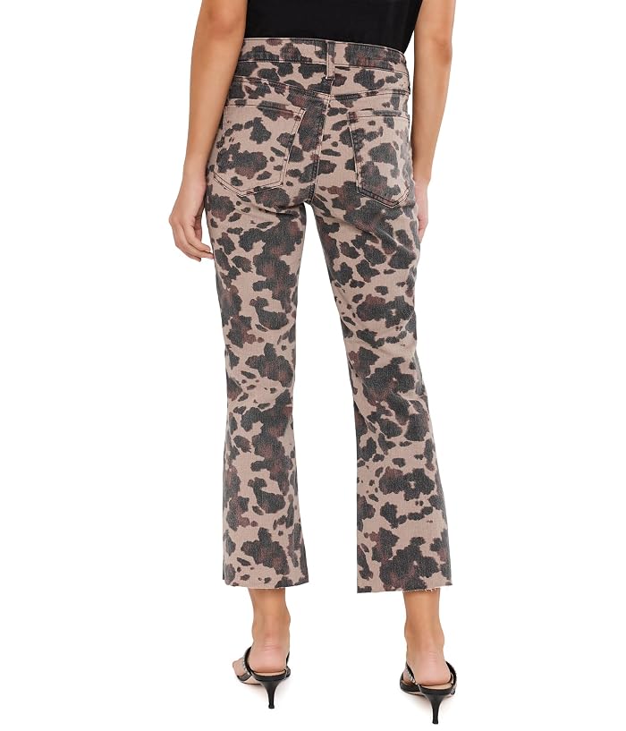 KUT from the Kloth Petite Kelsey High-Rise Ankle Flare with Raw Hem in Taupe - Image 4