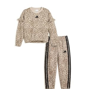 adidas Kids AOP Flutter Sleeve Pullover and Barrel Pant Set (Toddler/Little Kid)