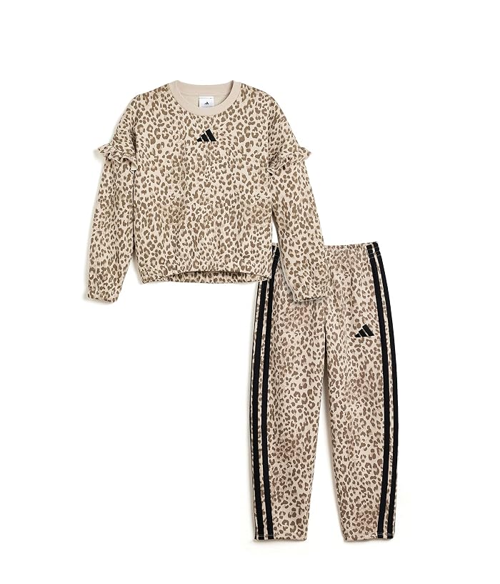 adidas Kids AOP Flutter Sleeve Pullover and Barrel Pant Set (Toddler/Little Kid)