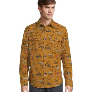 L.L.Bean Signature 1933 Chamois Cloth Shirt Long-sleeve Pattern Regular