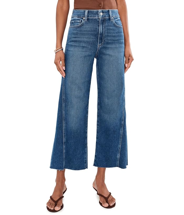 Paige Anessa W/ Twisted Outseam Panel Raw Hem In Hollyhock