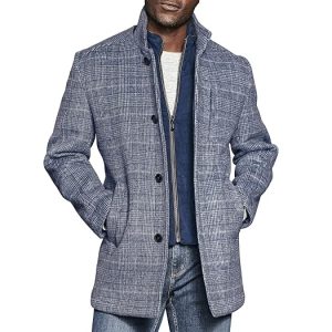 Johnston & Murphy Wool Car Coat with Bib