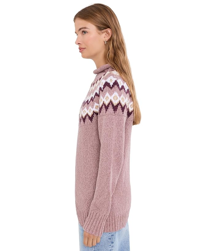 L.L.Bean Cotton Ragg Relaxed Crew Neck Sweater Yoke Fair Isle - Image 3