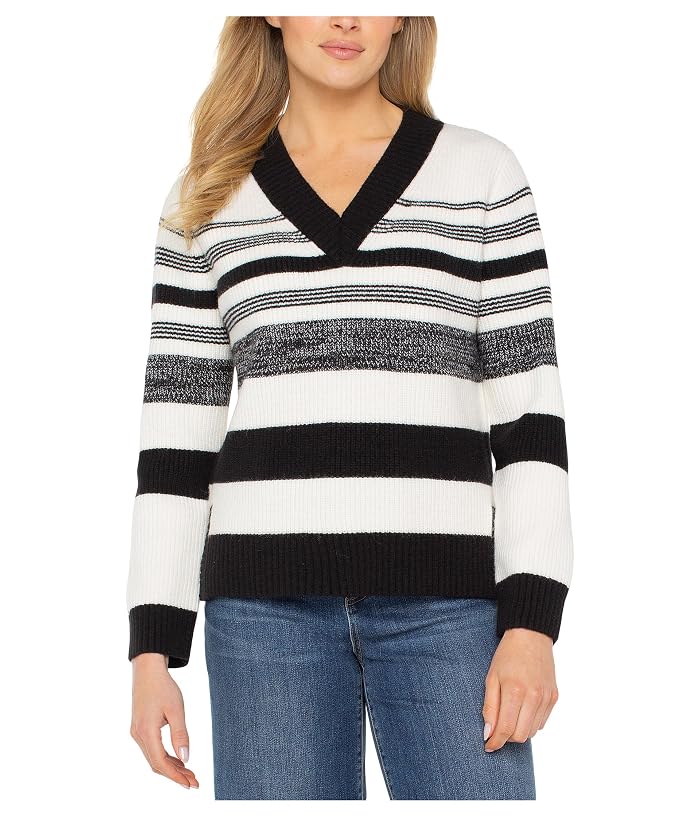 Liverpool Los Angeles Long Sleeve V-Neck Sweater