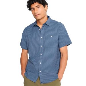 UNTUCKit Performance Short Sleeve Forbes Seersucker Shirt