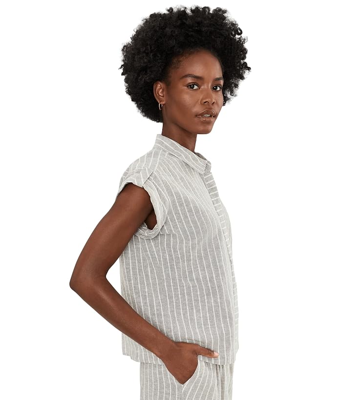 NIC+ZOE Lurex Linen Resort Shirt - Image 3