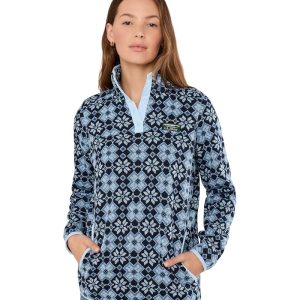 L.L.Bean Sweater Fleece Pullover Print