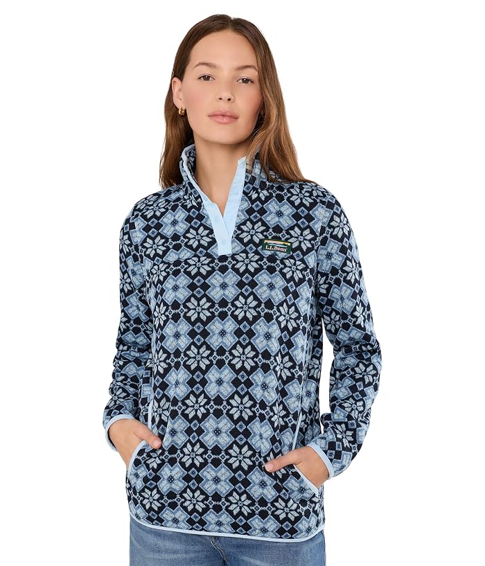 L.L.Bean Sweater Fleece Pullover Print