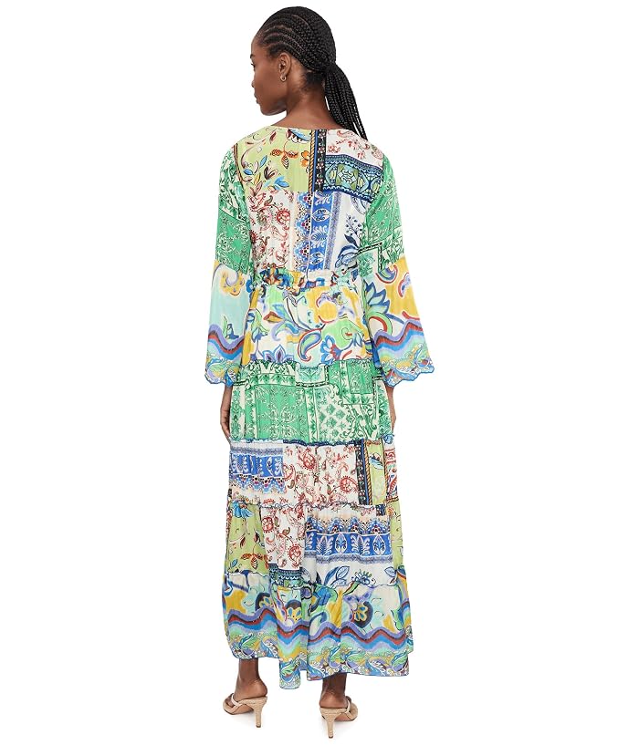 Johnny Was Dibble Tiered Dress - Armeria Patchwork - Image 4