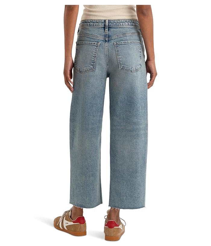 KUT from the Kloth Gwen High-Rise Wide Leg Slouchy Raw Hem 5 Pockets - Image 3