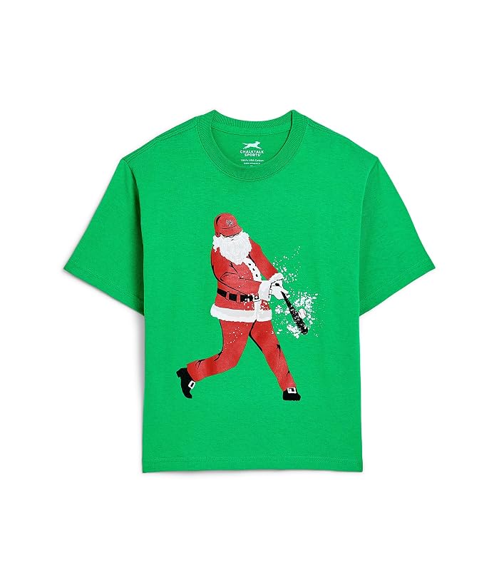 ChalkTalk SPORTS Baseball Short Sleeve T-Shirt - Home Run Santa