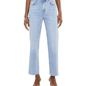 AG Jeans Brinley Mid-Rise Straight Crop in Gold Country