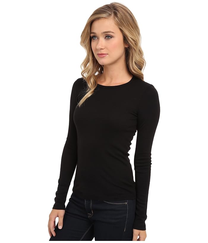 Splendid 1x1 Rib Classic Long Sleeve Crew Neck Tee - Image 2