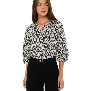 Vince Camuto Lace-Up Raglan Top with Neck Ties