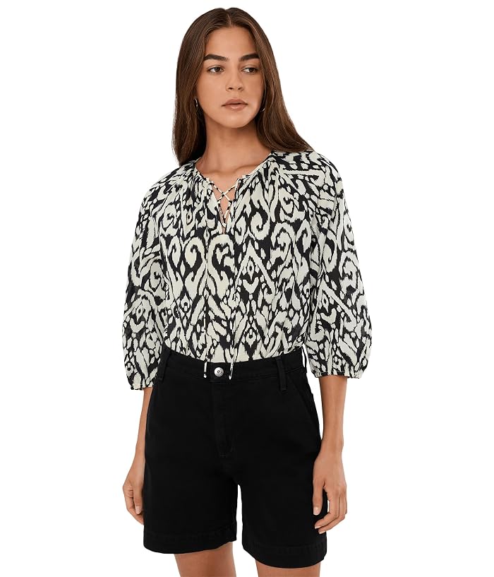 Vince Camuto Lace-Up Raglan Top with Neck Ties
