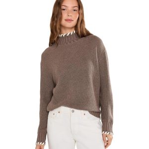 Vince Camuto Turtle Neck with Whip Stitch