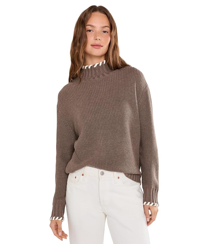 Vince Camuto Turtle Neck with Whip Stitch