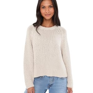 Eileen Fisher Petite Peruvian Organic Cotton Cord Crew Neck Sweater