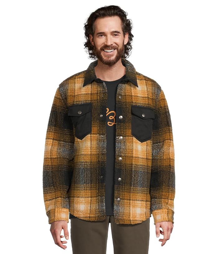 L.L.Bean Signature Mixed Media Fleece Jacket Plaid