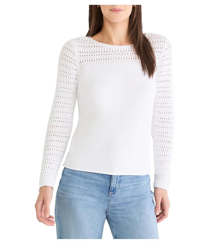 NIC+ZOE Petite Placed Pointelle Sweater