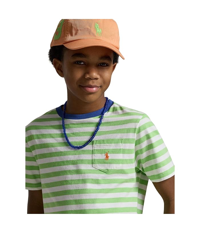 Polo Ralph Lauren Kids Striped Cotton Jersey Pocket Tee (Big Kid) - Image 4