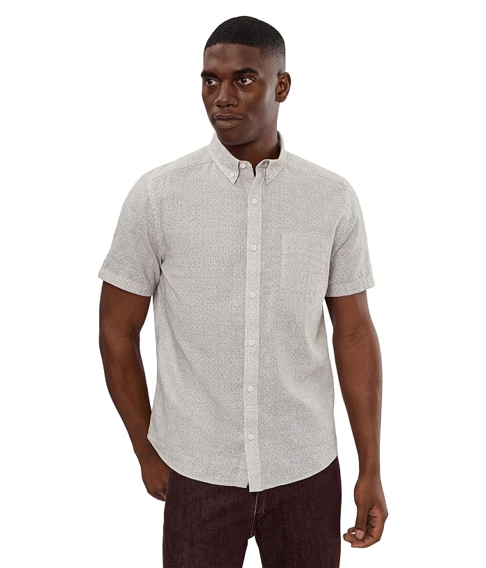 Johnston & Murphy Hampton Short-sleeve Cotton-linen Shirt