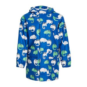 Deux par Deux Blue Raincoat With Color-Changing Chameleon (Big Kid)