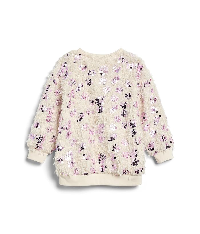 Hatley Kids Pink Sequins on Cream Feathers Pullover (Toddler/Little Kid/Big Kid) - Image 2