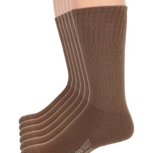 Jefferies Socks Mens Military Uniform All Season Rib Top Crew Boot Socks 6 Pack