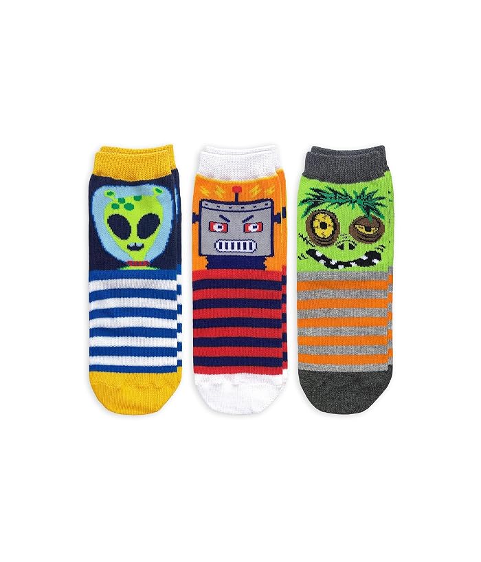 Jefferies Socks Robot Alien Zombie 3-Pack Crew Socks (Toddler/Little Kid)