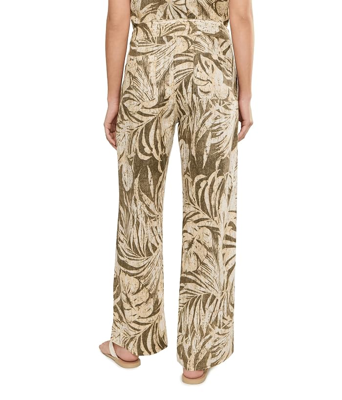 Lauren Ralph Lauren Petite Palm-Frond-Print Linen Wide-Leg Pants - Image 4