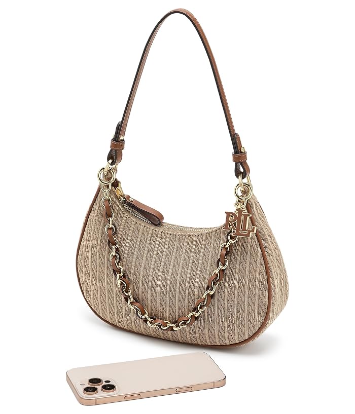Lauren Ralph Lauren Mini-Cable Medium Marcy Zip Shoulder Bag - Image 3