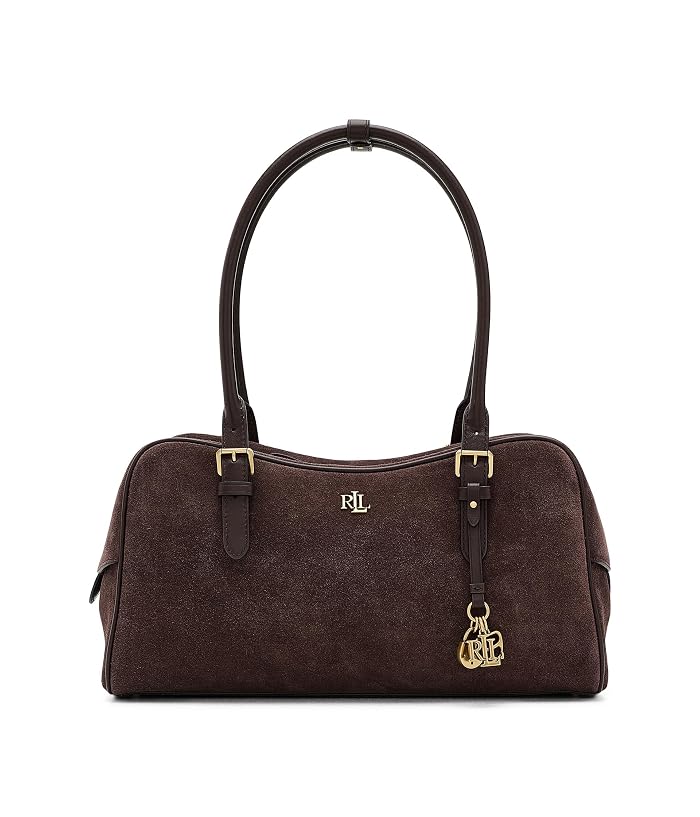 Lauren Ralph Lauren Suede Large Marcy Zip Satchel