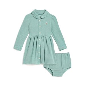 Polo Ralph Lauren Kids Oxford Mesh Dress & Bloomer (Infant)