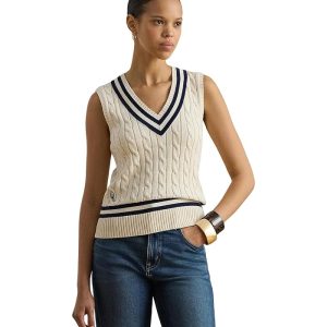 Lauren Ralph Lauren Cable-Knit Cotton Cricket Sweater Vest