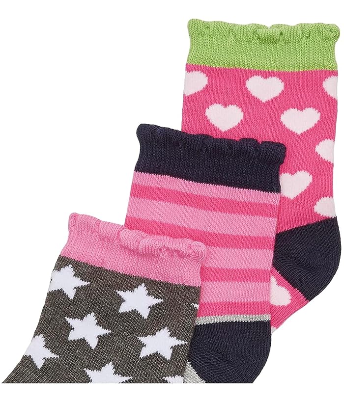 Jefferies Socks Little Girls' Dots/Hearts/Stripes Fashion Crew Socks 6 Pairs Pack - Image 2