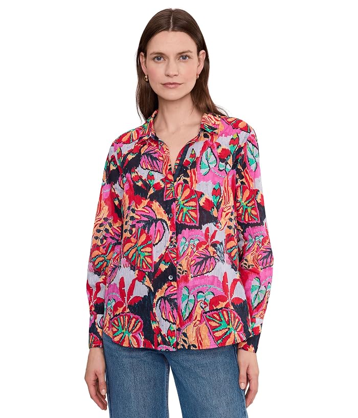 NIC+ZOE Kauai Garden Cotton Crinkle Shirt
