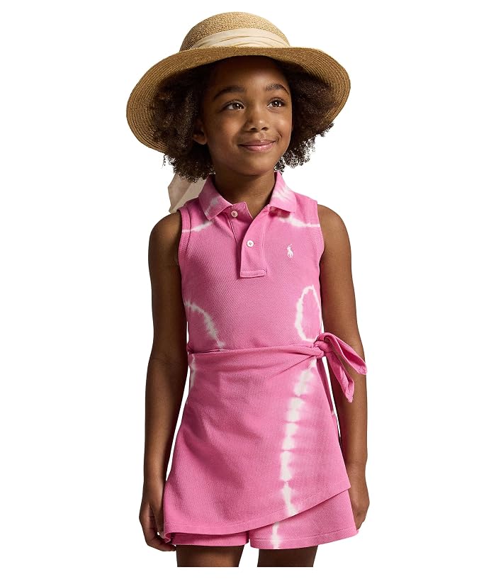 Polo Ralph Lauren Kids Tie-Dye Faux-Wrap Mesh Polo Dress (Toddler/Little Kid) - Image 4