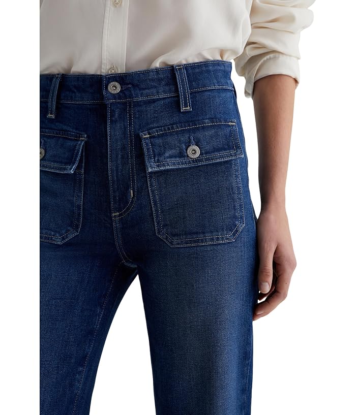 AG Jeans Bonnie Mid-Rise Relaxed Flare in Shallow - Image 4