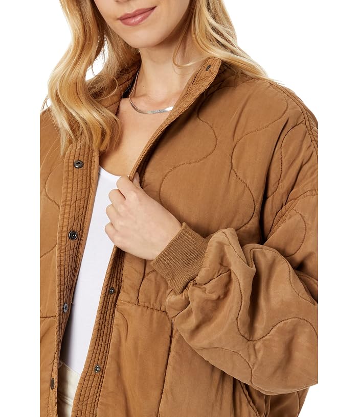 Blank NYC Drop Shoulder Quilted Jacket in Chai Tea - Image 3