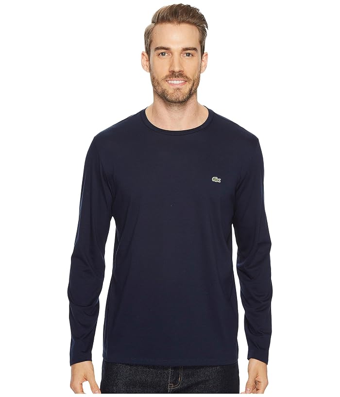 Lacoste Long Sleeve Pima Jersey Crew Neck T-Shirt